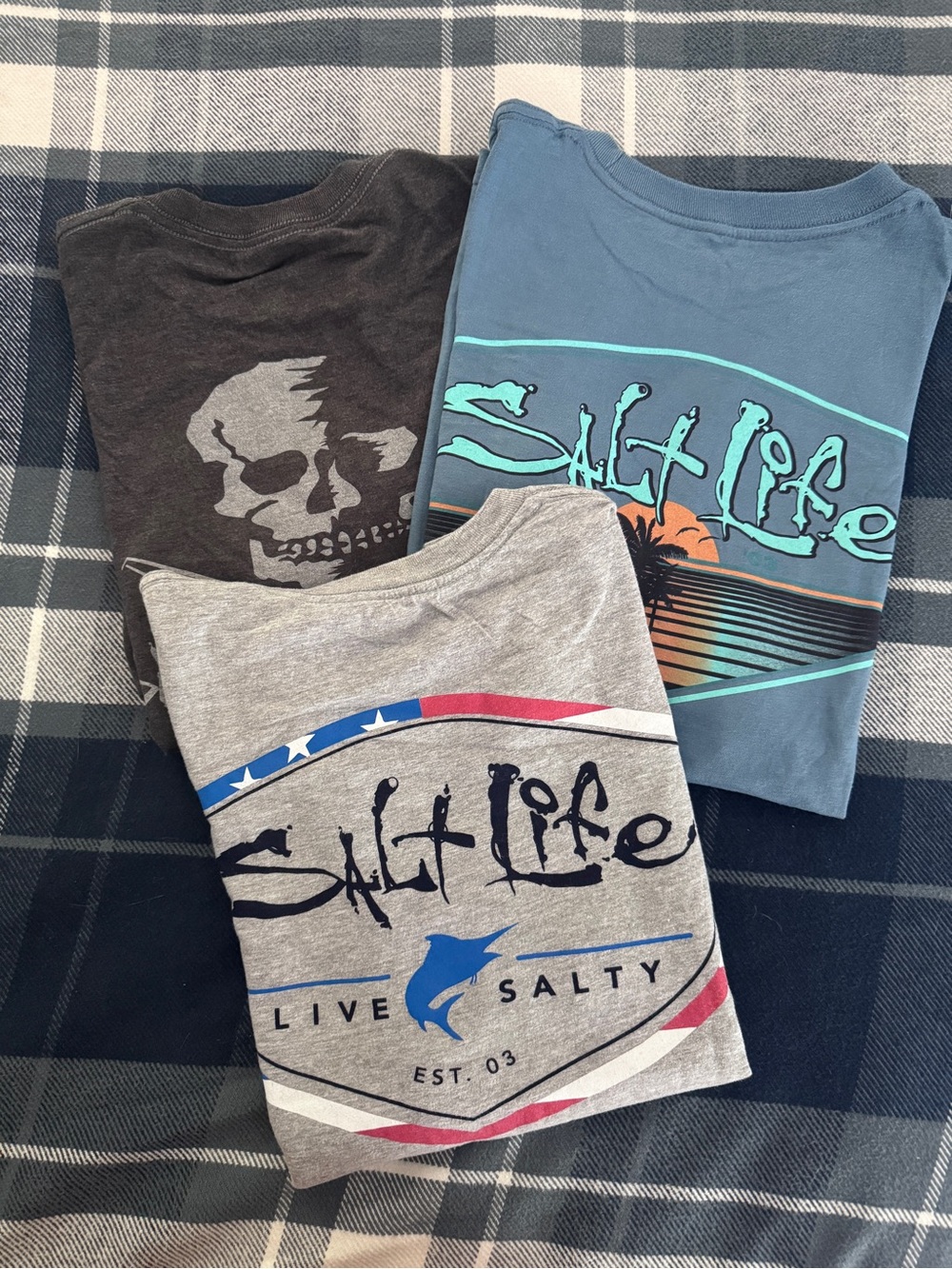 Salt Life Graphic Tee Bundle, Set of 3 t-shirts, Beachcore shirts